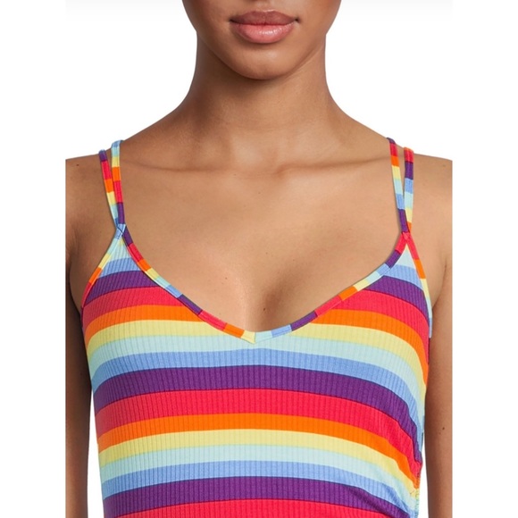 🆕 Double Strap Pride 🌈 Ruched Front Mini Dress - Picture 2 of 6